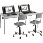 EDV-Tisch, 160x80 cm (B/T), 72 cm hoch, versenkbare Monitorplatte, ohne PC-Halterung 
